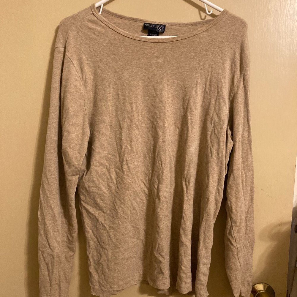 Soft and Comfy Long Sleeve Tan Shirt
